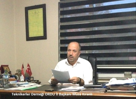 Ordu Teknikerler Derneği Başkanı Musa Kıranlı, Şantiye şefliği, HaberTekniker 