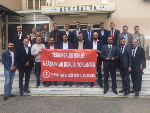 Teknikerler Birliği Genel Merkezi VI. Başkanlar Kurulu Toplantısı, Siirt, HaberTekniker 